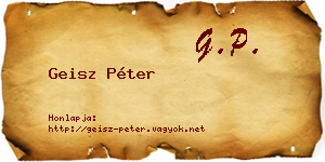 Geisz Péter névjegykártya